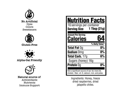 Raspberry Jalapeño Honey Drizzler