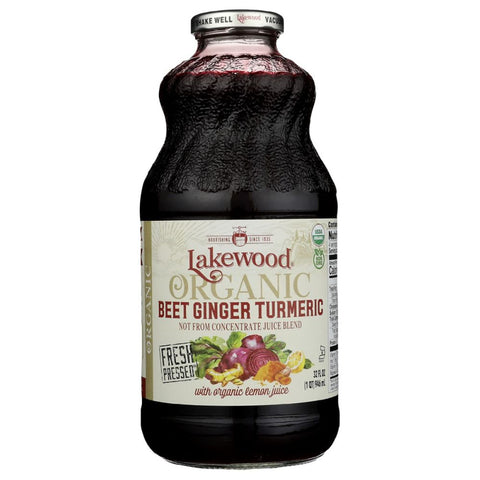 Organic Beet Ginger Turmeric Juice 32 oz Bottle Lakewood
