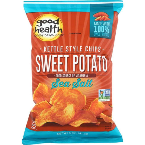 Sweet Potato Chips Sea Salt Kettle Style Snack GOOD HEALTH