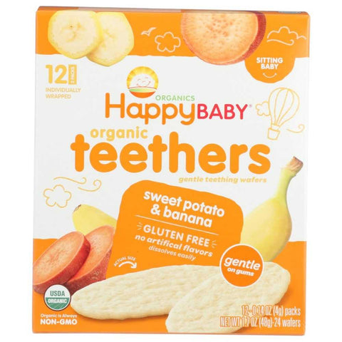 Sweet Potato and Banana Organic Teethers Snack Happy Baby