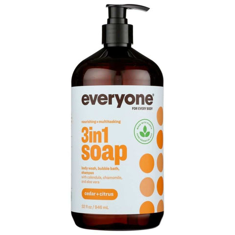Cedar Citrus 3in1 Soap 32 oz Body Wash Shampoo Conditioner EVERYONE