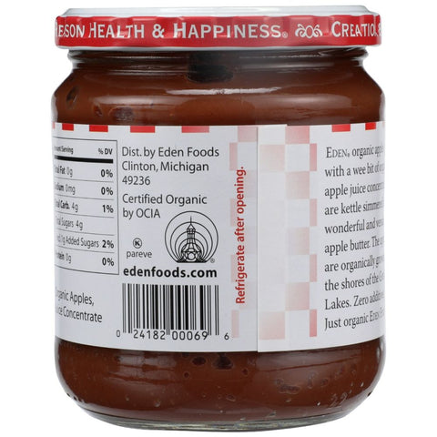 Apple Fruit Butter Organic 17 oz Spread EDEN FOODS
