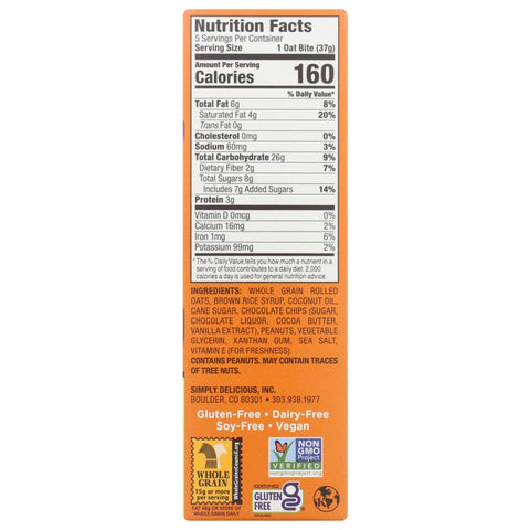 Peanut Butter Chocolate Chip Key Attribute Oat Bars BOBO'S