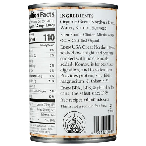 Great Northern Beans Organic 15 oz Bean EDEN FOODS
