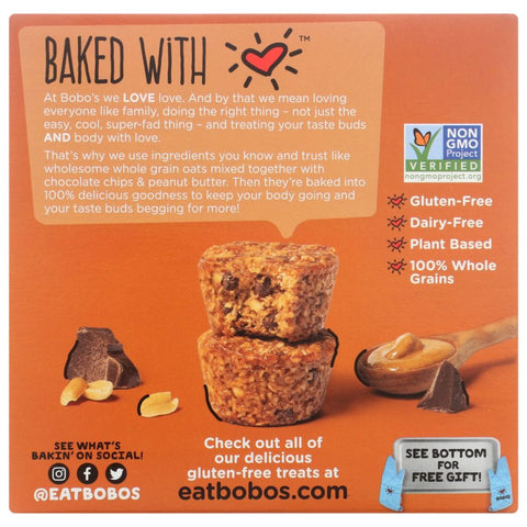 Peanut Butter Chocolate Chip Key Attribute Oat Bars BOBO'S