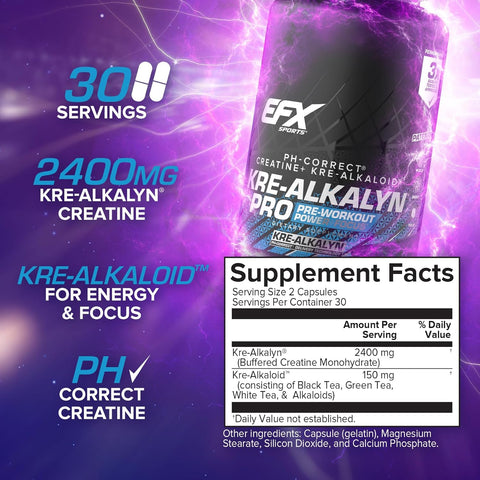 Efx Kre-Alkalyn PRO Creatine Pre Workout Capsules