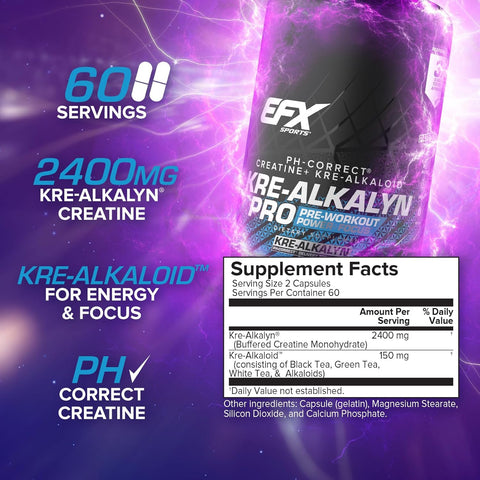 Efx Kre-Alkalyn PRO Creatine Pre Workout Capsules