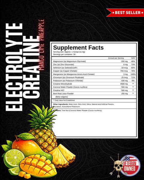 Creatine & Electrolytes Powder Strawberry Flavor Supplement