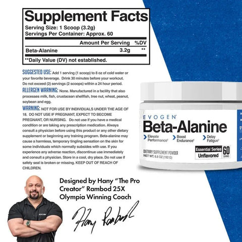 Evogen Beta Alanine Powder 60 Servings