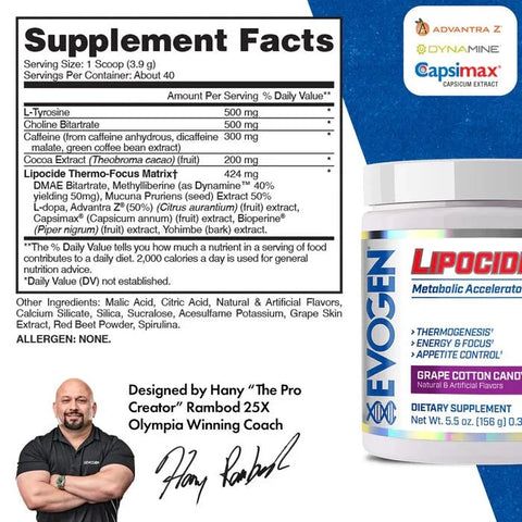 Evogen Lipocide IR Thermogenic Powder