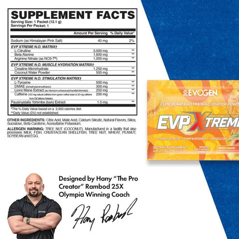 Evogen Nutrition EVP Xtreme N.O. Pre-Workout Travel Packet