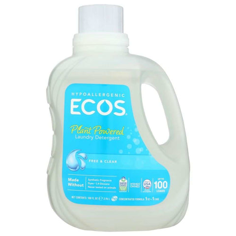 Hypoallergenic Clear Laundry Detergent 100oz ECOS Vegan
