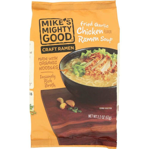 Fried Garlic Chicken Ramen Pillow Pack 2.2 oz MIKES MIGHTY GOOD