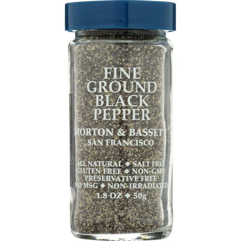 Fine Ground Black Pepper 2 oz Spice Morton & Bassett