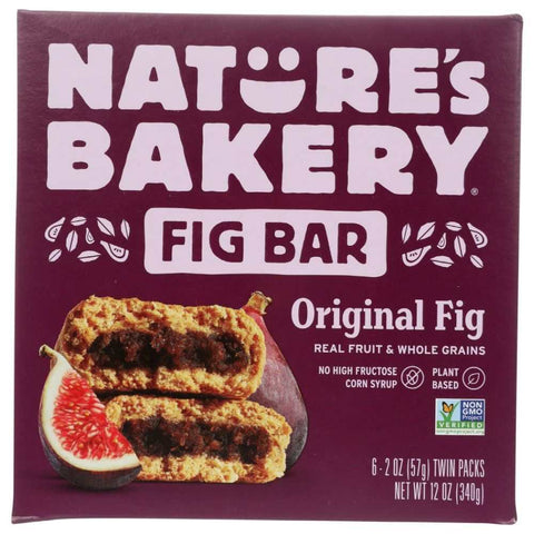 Whole Wheat Original Fig Bars 6Ct 12oz Baked Snack NATURES BAKERY