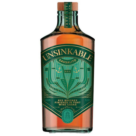Unsinkable Rye Finished in Port Wine Casks Rye Whiskey Sausalito Liquor Co.