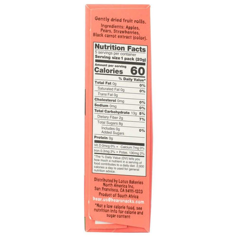 Strawberry Fruit Rolls Sweet & Natural Snack BEAR YOYO