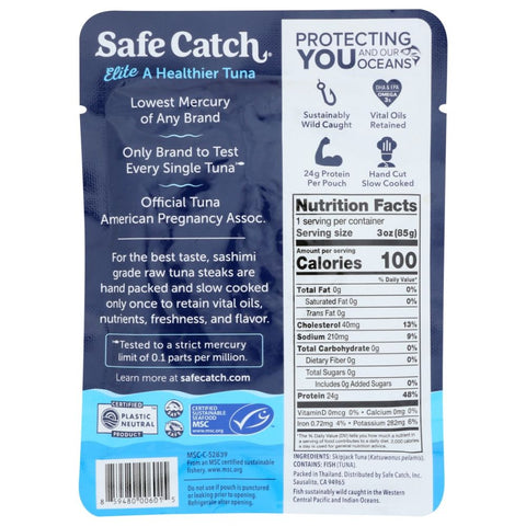 Elite Wild Tuna Pouch 3 oz Safe Catch