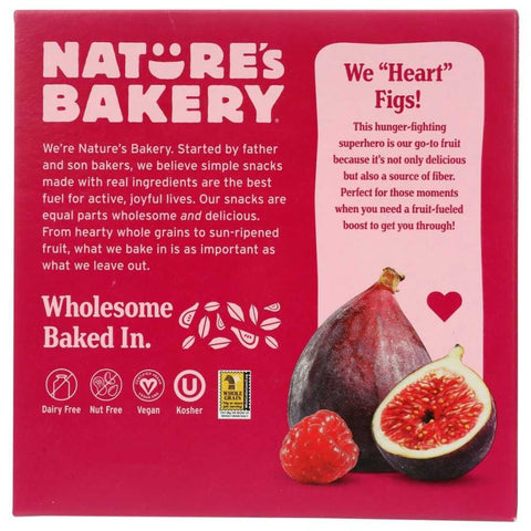 Whole Wheat Fig Bars Raspberry Snack Bars Natures Bakery