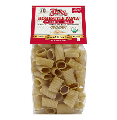 Organic Paccheri Rigati Pasta Homestyle 16.02 oz Flora