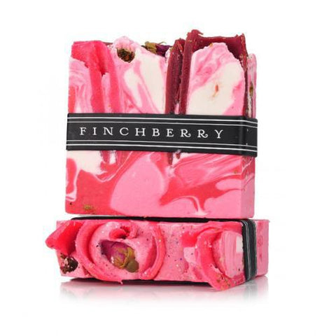 Rosey Posey Glittered Red and Pink Curl Soap FinchBerry