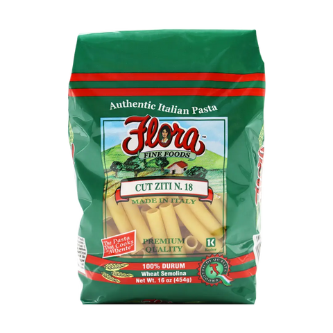 Cut Ziti Pasta Medium Cut 16 oz Flora