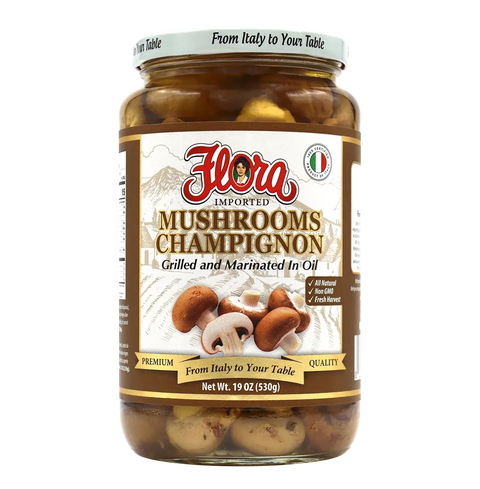 Champignon Grilled and Marinated In Oil Mushrooms 19 oz Flora