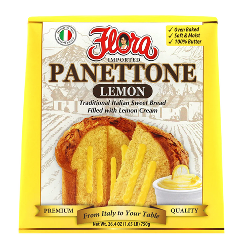 Lemon Artisanal Panettone Holiday Cake Flora Foods