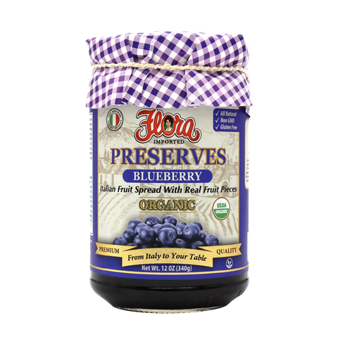 Blueberry Organic Preserves Fruit Spread 12 oz Flora Organic