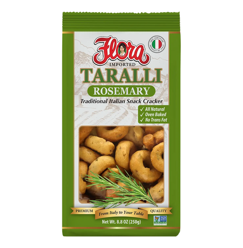 Rosemary Crisp Snack Crackers Taralli 8.8 oz Flora