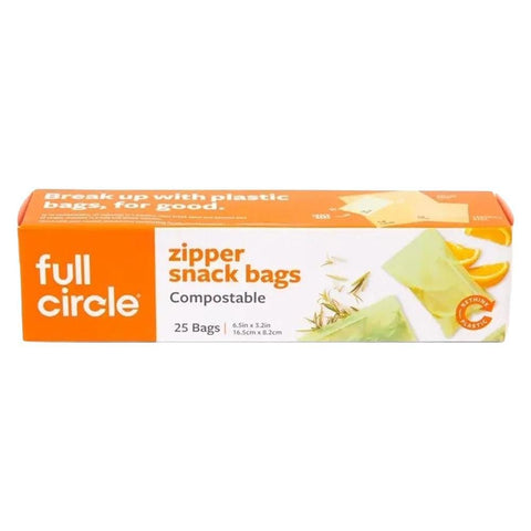 Compostable Sandwich Zipper Bags 25CT Full Circle Home
