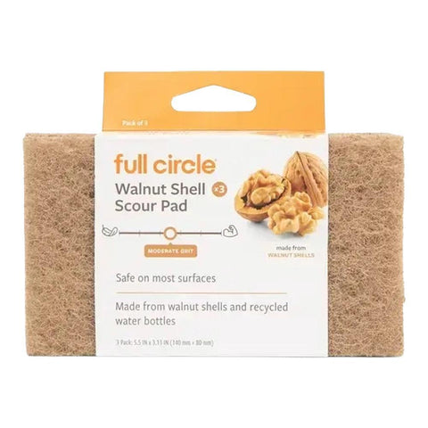 Walnut Shell Scour Pads 3CT Full Circle Home