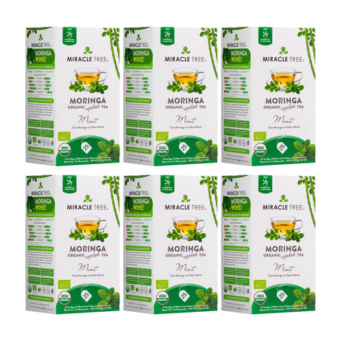Organic Moringa Tea - Mint - Caffeine-Free Herbal Tea