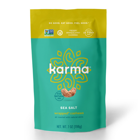 Sea Salt Wrapped Natural Skin Cashews Karma