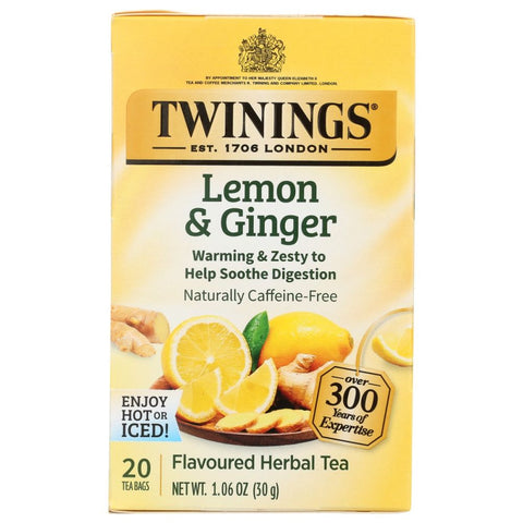 Lemon and Ginger Herbal Tea 20 Bags Twinings