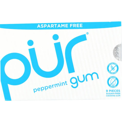 Peppermint Gum Aspartame Free 9 pc PUR