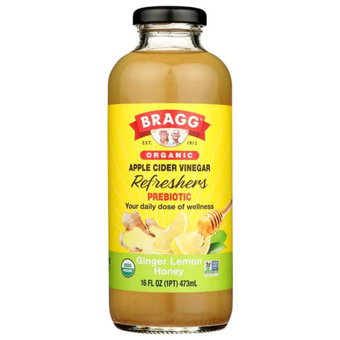 Apple Cider Vinegar Ginger Lemon Honey Refreshers Drink Bragg