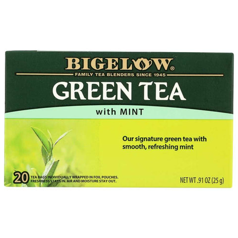 Green Tea with Mint Refreshing Blend 20 Bags Tea BIGELOW