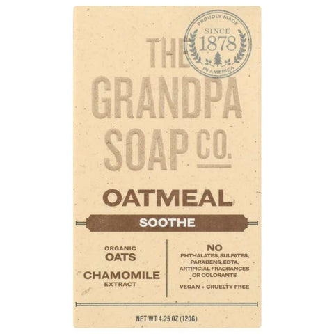 oatmeal gently exfoliates bar soap GRANDPAS 4.25 oz