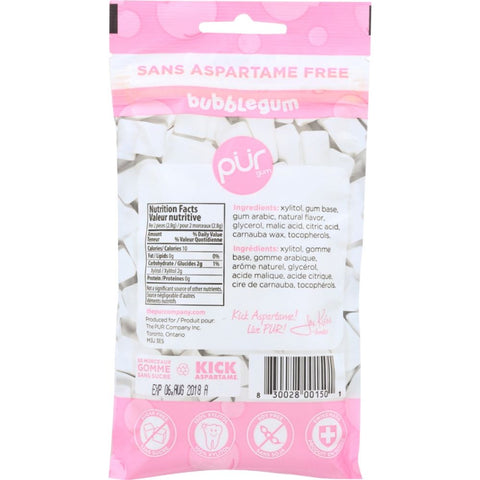Bubblegum Aspartame Free Sugar Free Gum 55Pc PUR