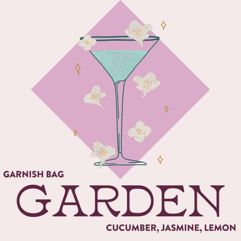 Garden Premium Cocktail Garnish Pack with Dehydrated Flowers and Citrus Root Elixirs