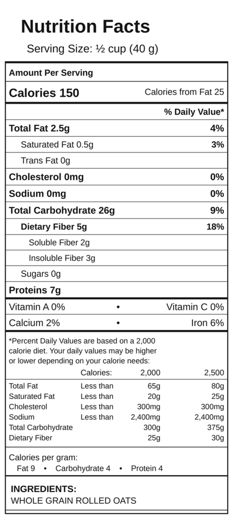 Purity Protocol Certified Gluten Free Oats Gluten-Free Oatmeal gfJules