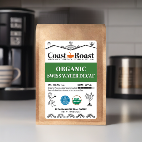 Organic Swiss Water Decaf Whole Bean Coffee