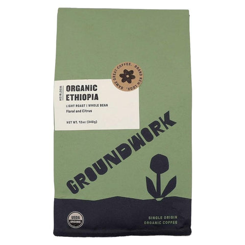 Ethiopia Light Roast Coffee Beans Groundwork 12OZ