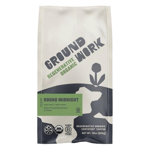 Groundwork Coffee Round Midnight Dark Roast Coffee Beans 10OZ