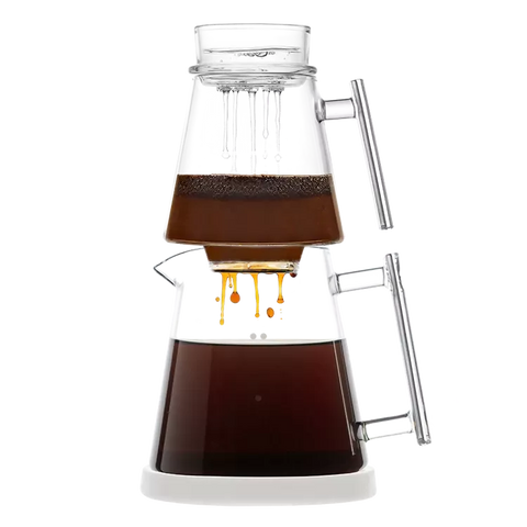 Pure Over Brew Kit XL Glass Filter Pour Over Coffee Maker Set