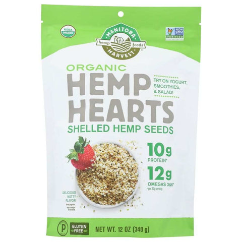 Organic Hemp Hearts Nutritious Plant Protein Manitoba Harvest 12oz