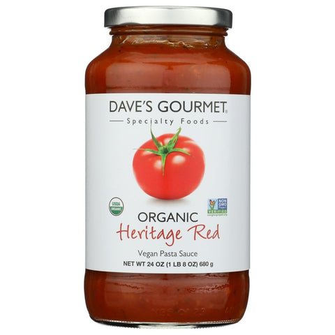 Organic Heritage Red Pasta Sauce 24 oz Dave's Gourmet