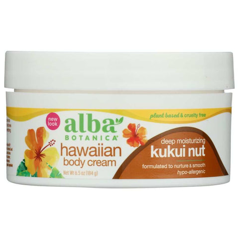 Hawaiian Deep Moisturizing Kukui Nut Body Cream ALBA BOTANICA 6.5 oz