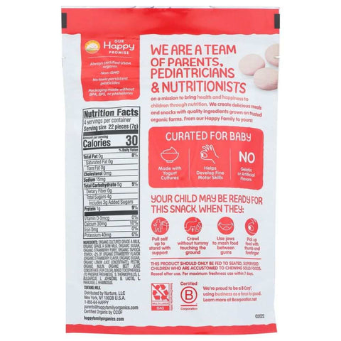 Strawberry Yogis Organic Snack 1 oz Happy Baby
